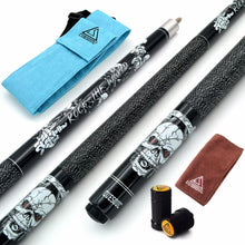 Load image into Gallery viewer, Black Pool Cue Stick With Cue Bag