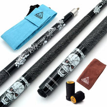 Load image into Gallery viewer, Black Pool Cue Stick With Cue Bag