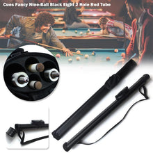 Load image into Gallery viewer, Hard  Pool Cue Stick Carrying Case Billiard Canister 2 Holes